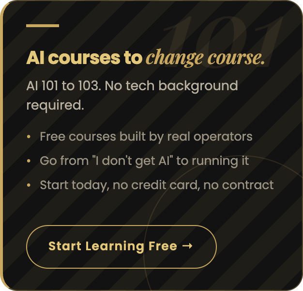 AI COURSES TO CHANGE COURSE